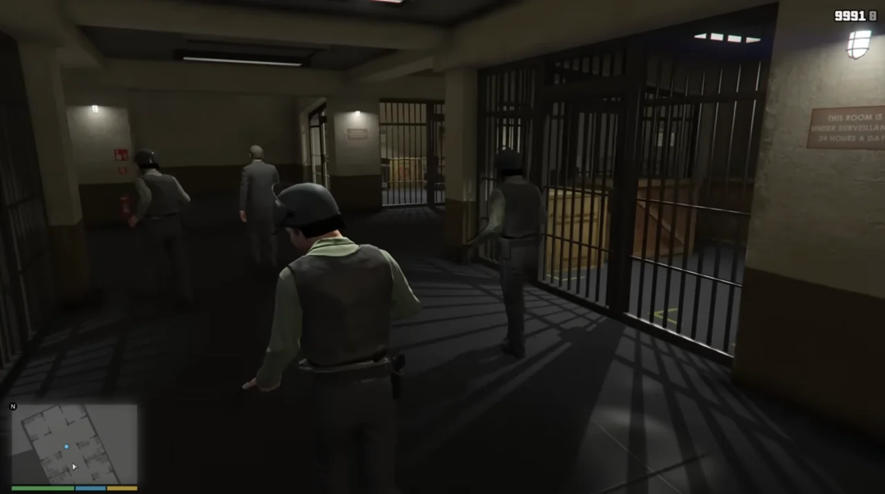 open-world prison escape stealth gameplay clip